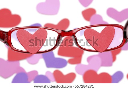 Glasses with hearts 