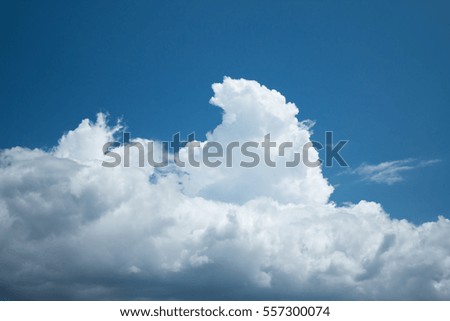 White clouds in the sky , Sky background.