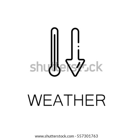 Weather icon. Single high quality outline symbol for web design or mobile app. Thin line sign for design logo. Black outline pictogram on white background