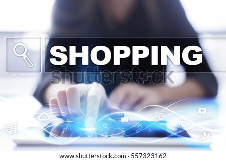 Woman using tablet pc and selecting shopping.