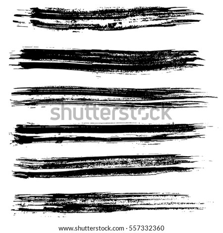 Ink vector brush strokes. Vector illustration. Grunge texture