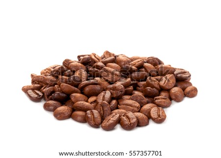 coffee beans  isolated  on white