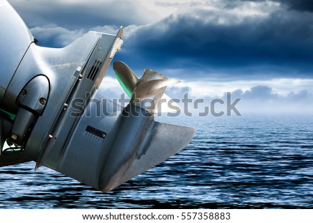 speed boat propeller background. Royalty-Free Stock Photo #557358883