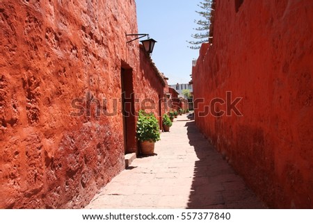 street in Santa Catalina Monastery, Arequipa, Peru