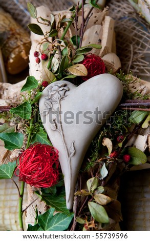 Rose and heart Royalty-Free Stock Photo #55739596