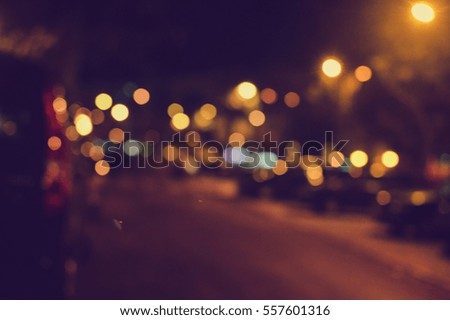 Abstract blurry car street parking outdoor night background picture