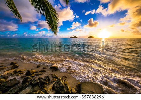 Beautiful Lanikai, Kailua Sunrise in Hawaii