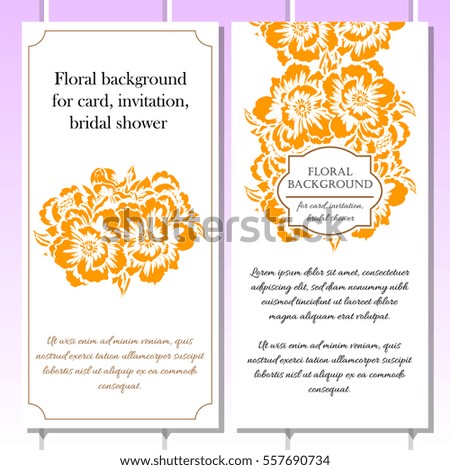 Romantic invitation. Wedding, marriage, bridal, birthday, Valentine's day.