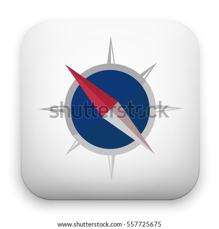 flat Vector icon - illustration of compass
