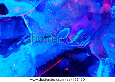beautiful colorful ice structure