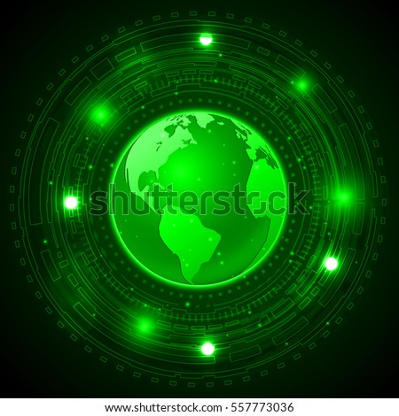 Globe vector technology background abstract illustration.