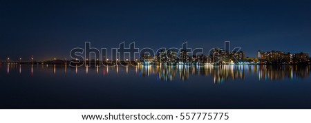 Montreal view across St Lawrence river