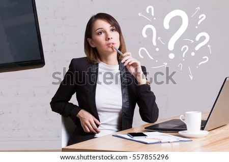 Business question button work of office for notebook