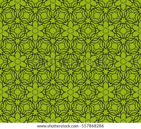 green color floral seamless ornament. vector illustration
