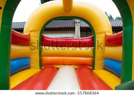 bouncy castle Royalty-Free Stock Photo #557868364