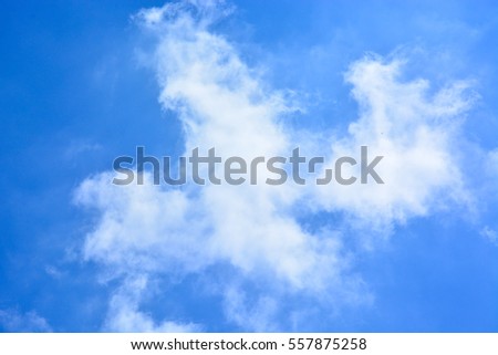 Beautiful Clouds And Blue Sky For Background.
