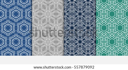 set of Lace seamless pattern. floral ornament. Creative Vector illustration. for design invitation, background, wallpaper