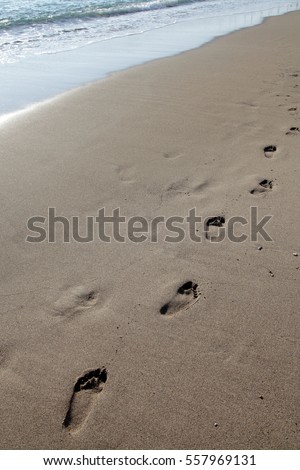 Footsteps on the sand 