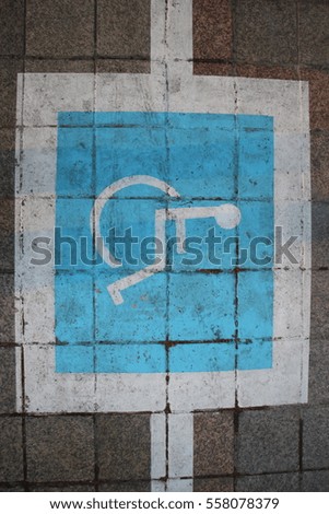 handicap parking space at seoul