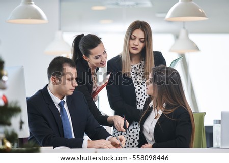 Business people in modern office
