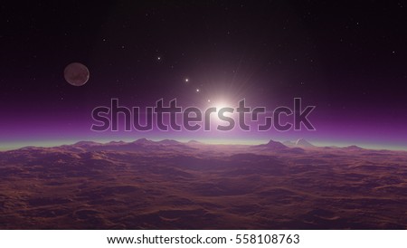 Fantastic Ice Exoplanet 3d (Elements of this image furnished by NASA)