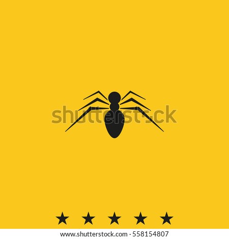 Spider icon. Spider logo illustration.