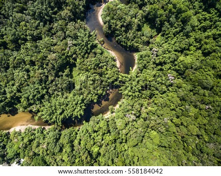 Aerial View of Amazon River, Brazil