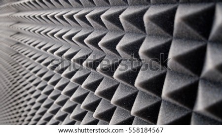 sound absorbing materials. microfiber insulation of noise in music Studio, sound insulation