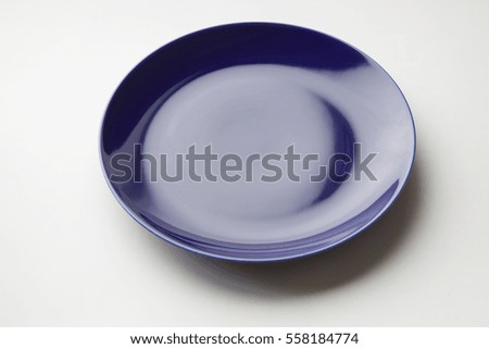 navy round dish