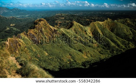 The geology and foliage of the Mt. Batulao ridge at Nasugbu, Batangas in the Philippines.