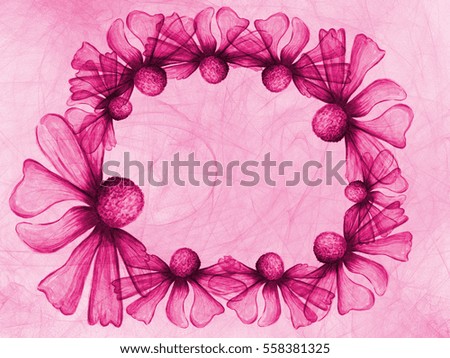 purple flower frame lovely grunge background, floral abstract backdrop