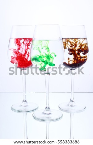 Glassware colour abstract