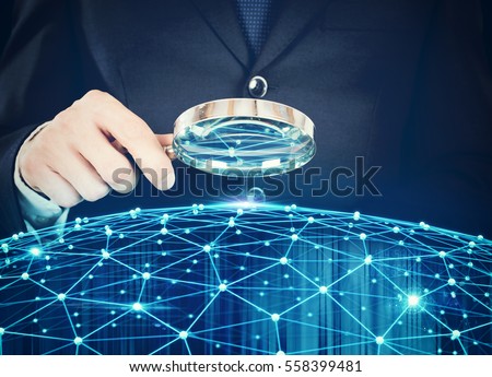Discovery system of interconnection of network Royalty-Free Stock Photo #558399481