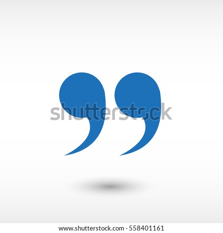 quotes -  blue vector icon