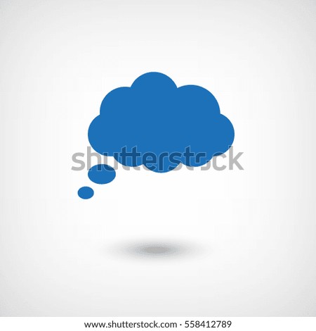 cloud -  blue vector icon