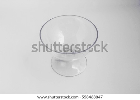One Empty bowl on white background