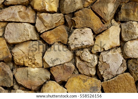 Sort of stone to stone walls.
