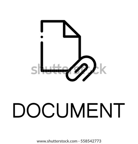 Document icon. Paper single high quality outline symbol for web design or mobile app. Thin line sign for design logo. Black outline pictogram on white background
