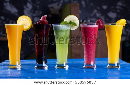 Colorful drinks Royalty-Free Stock Photo #558596839