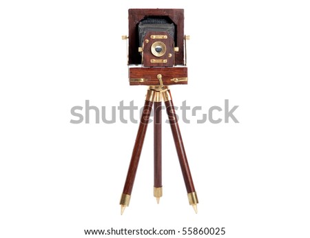 wood frame Old Camera
