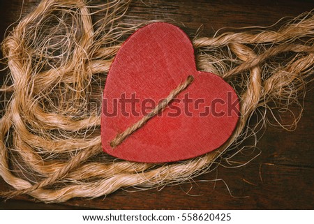Red heart - symbol of love and romance. Valentine's day