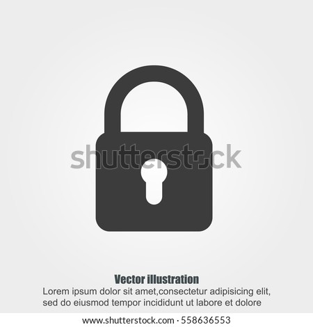 Lock vector icon Royalty-Free Stock Photo #558636553