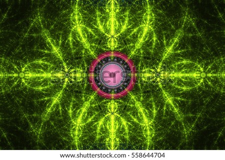 Perfection in geometry. Beautiful fractal frequency shapes Illustration. Fractals can illustrate universe,galaxies,chaos,creativity,solar system,firework,explosion space music and art concept.