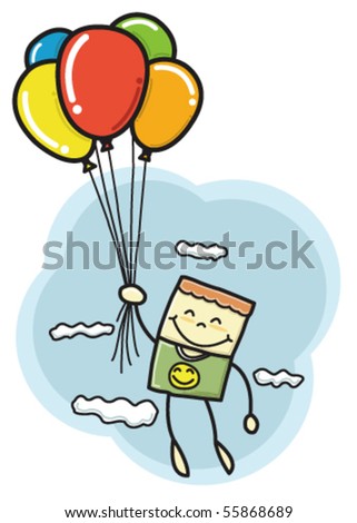 little boy with balloons