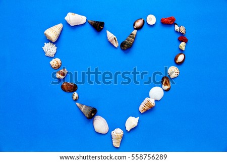 Seashell Collection of Shaped Heart 