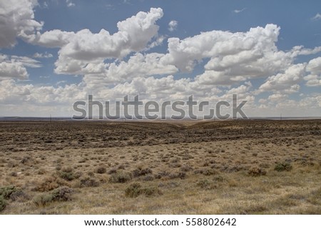 scenic endless prairie somewhere in America