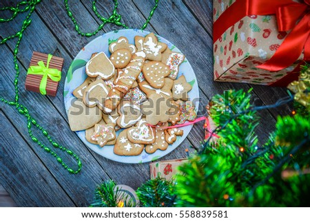 Christmas cookies and gifts for children