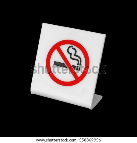no smoking sign isolated on black background