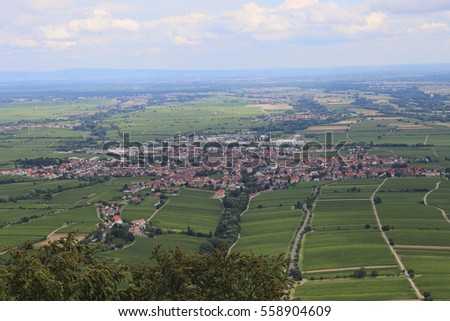 Rhine valley panoramic view, Rhineland-Palatinate, Germany