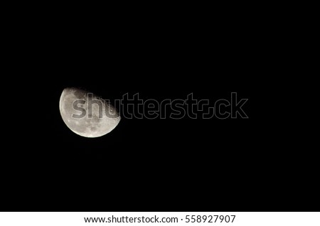 Photography of large moon on the black sky background